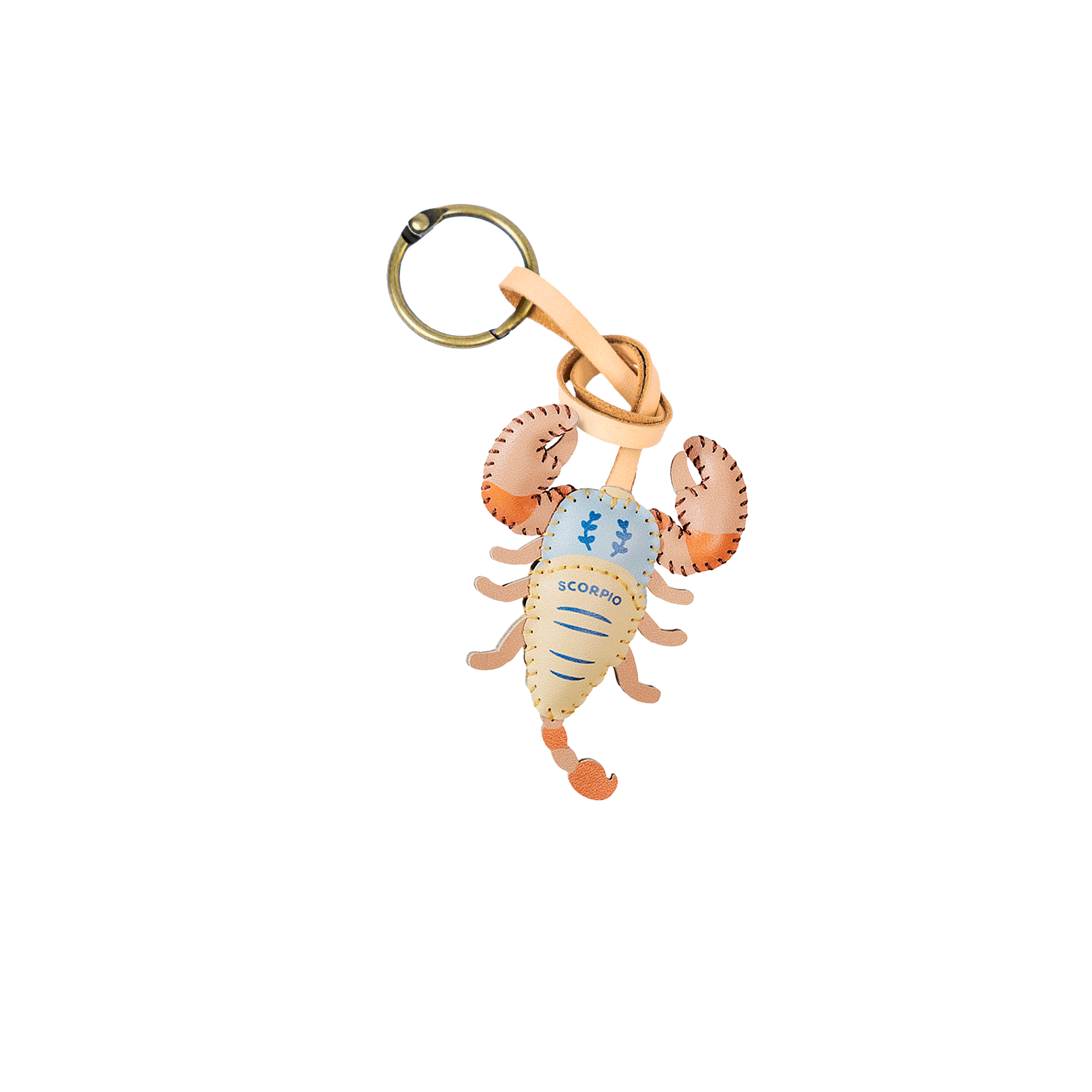 Zodiac Leather Bag Charm