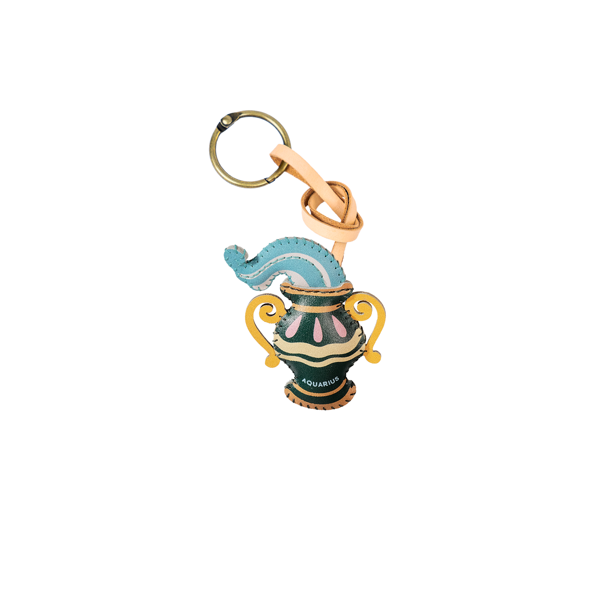 Zodiac Leather Bag Charm