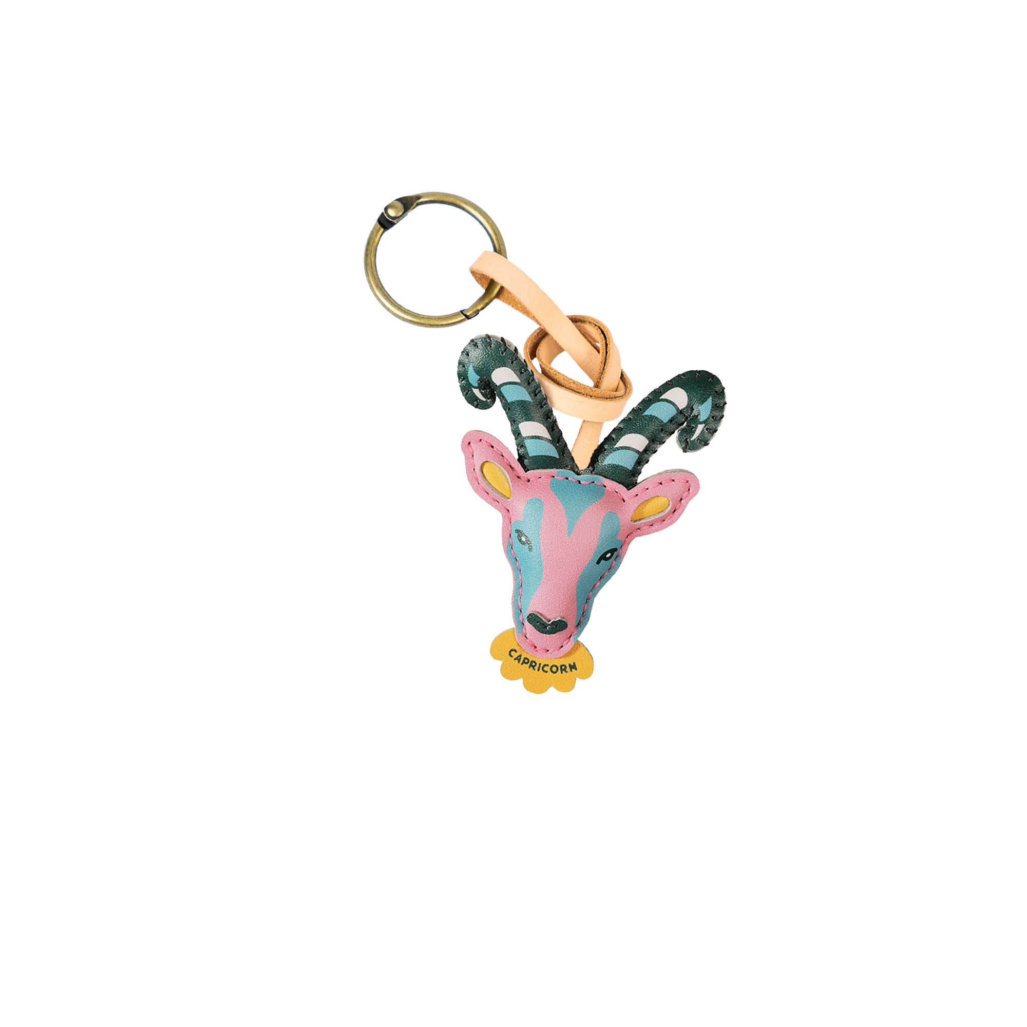 Zodiac Leather Bag Charm