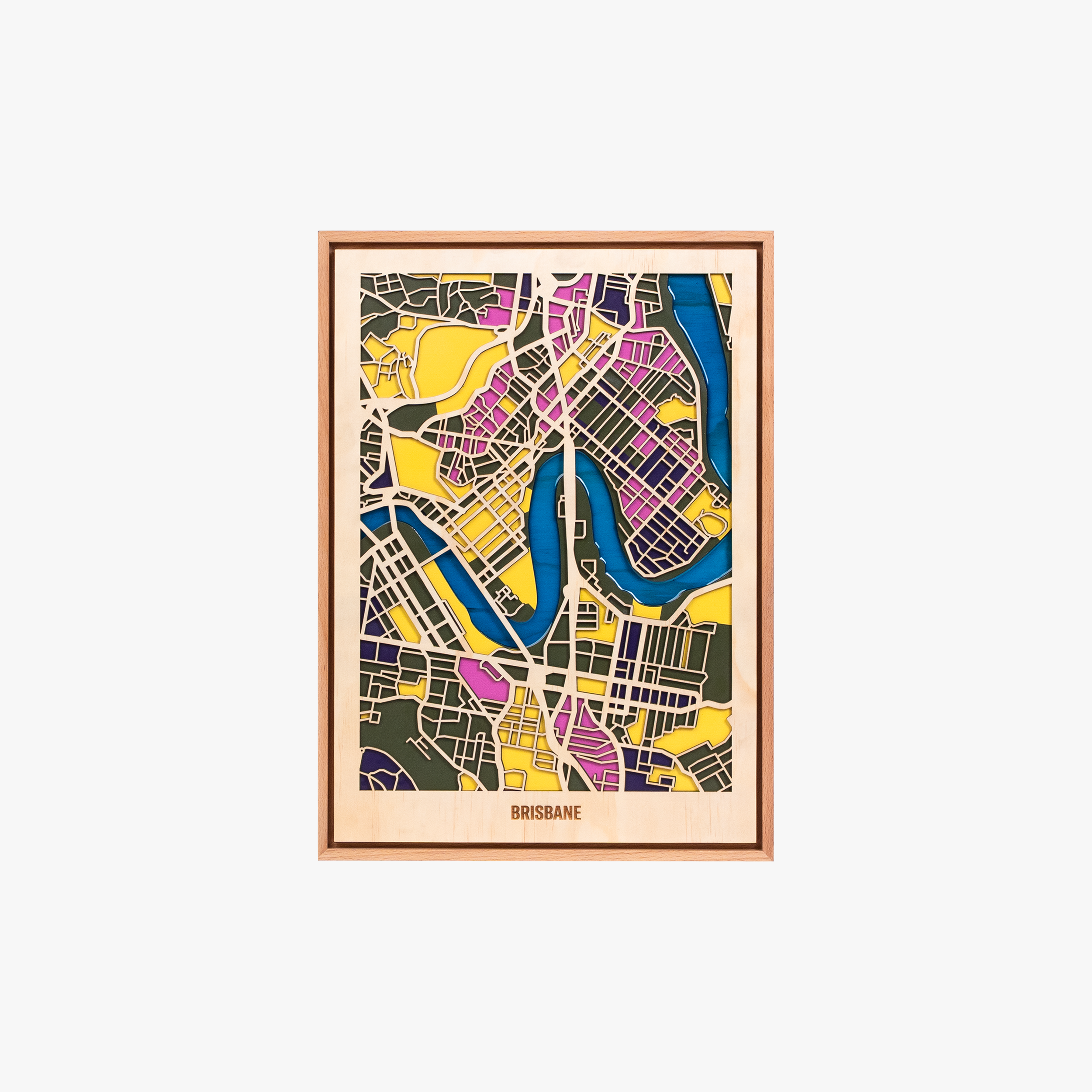 Wooden Wall Art - Australia City Maps