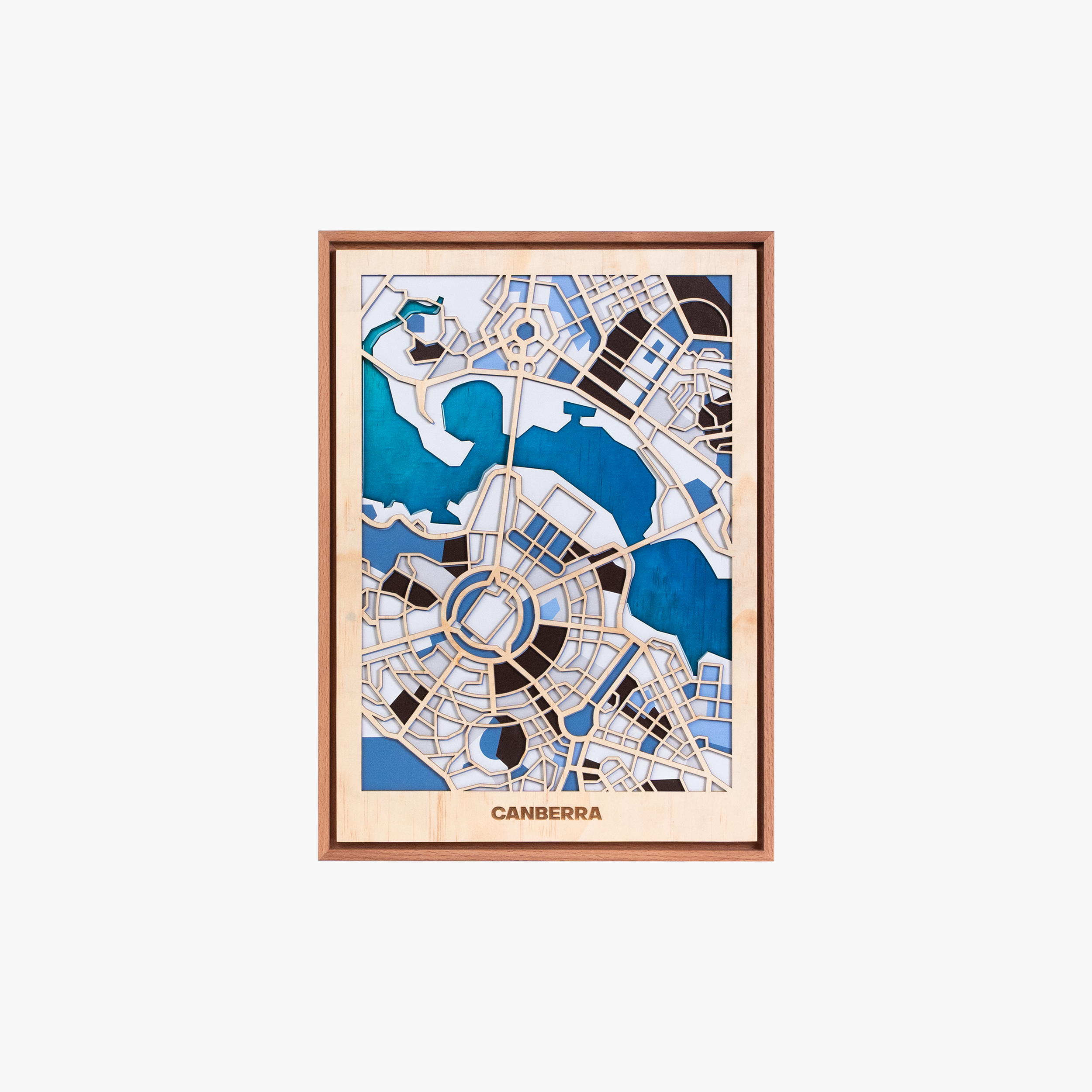 Wooden Wall Art - Australia City Maps
