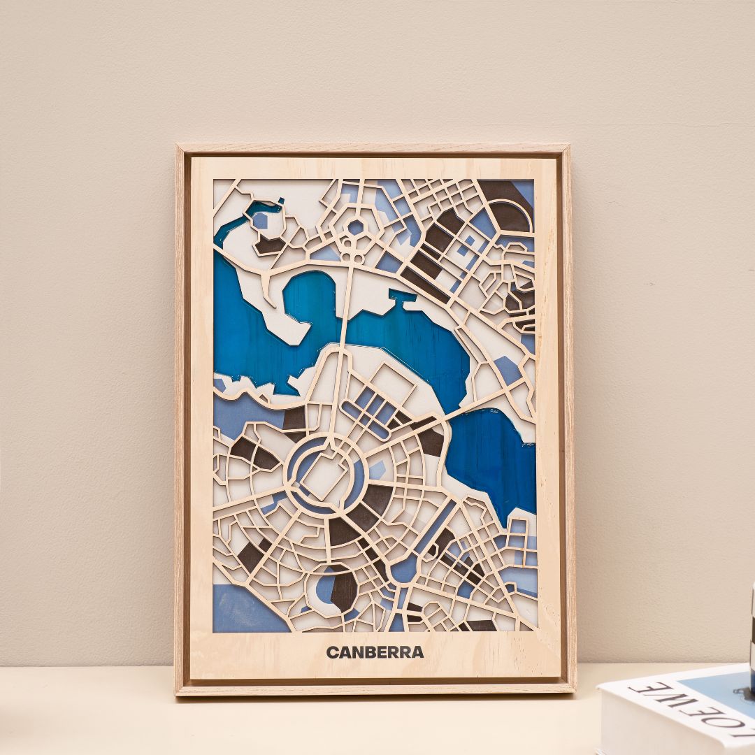 Wooden Wall Art - Australia City Maps