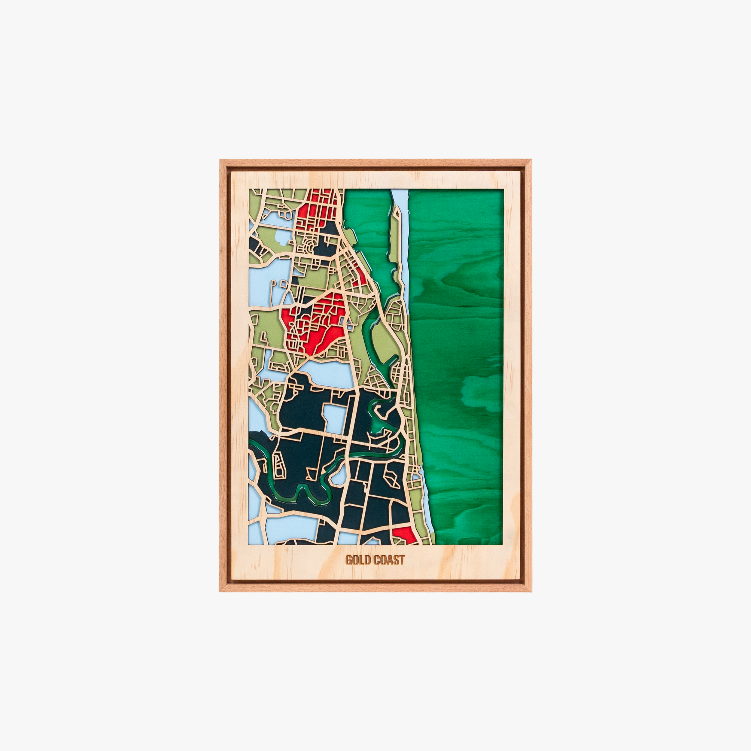 Wooden Wall Art - Australia City Maps