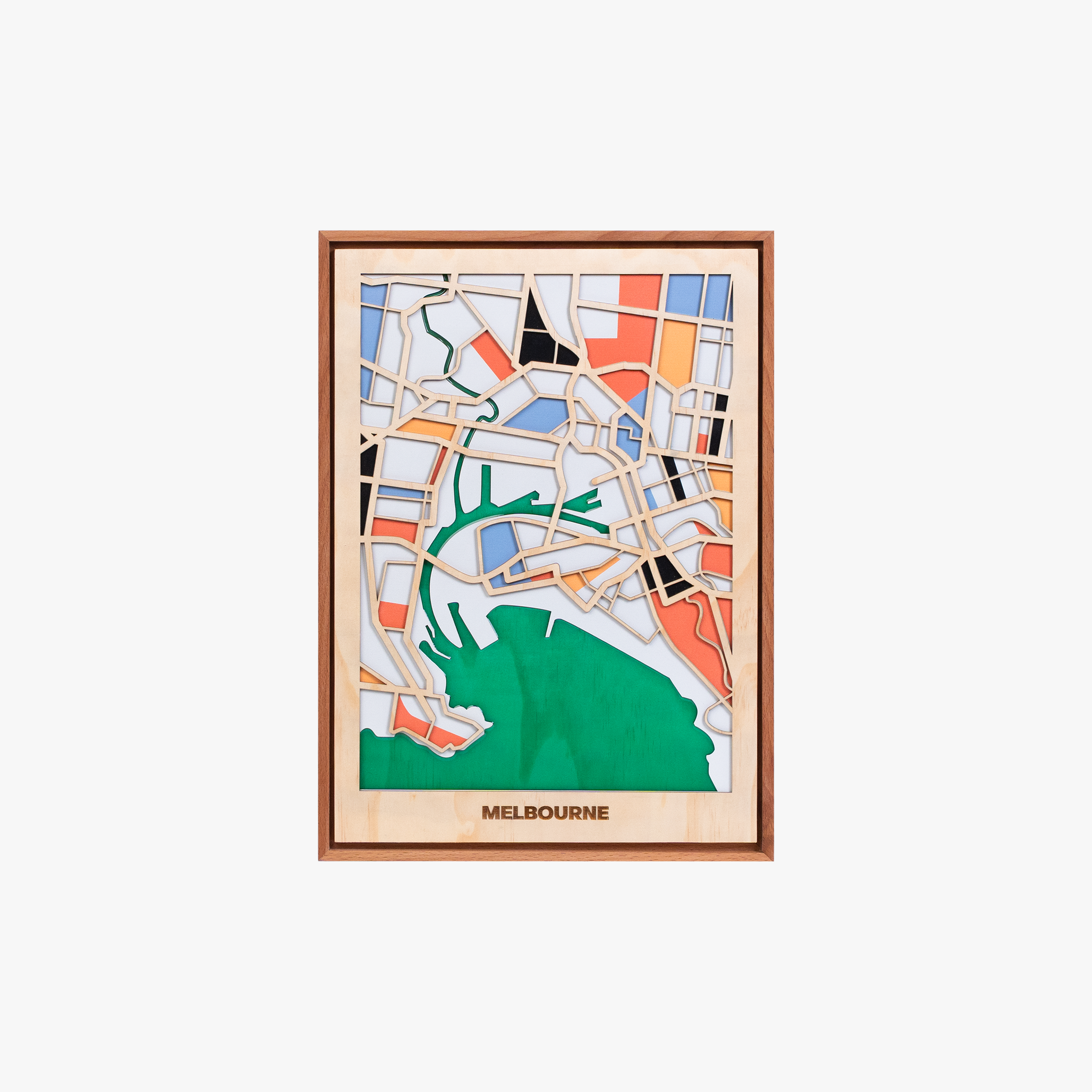 Wooden Wall Art - Australia City Maps