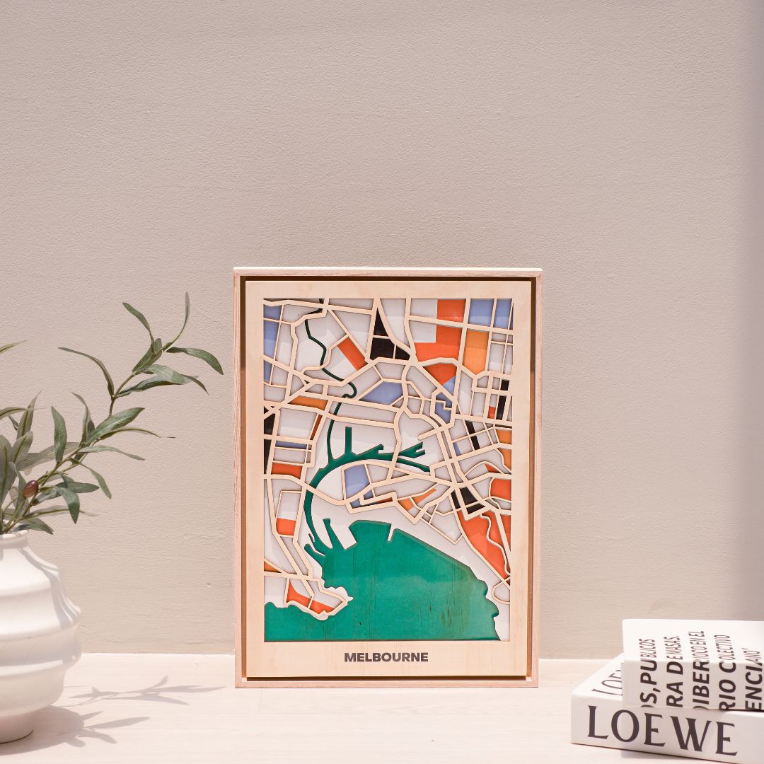 Wooden Wall Art - Australia City Maps