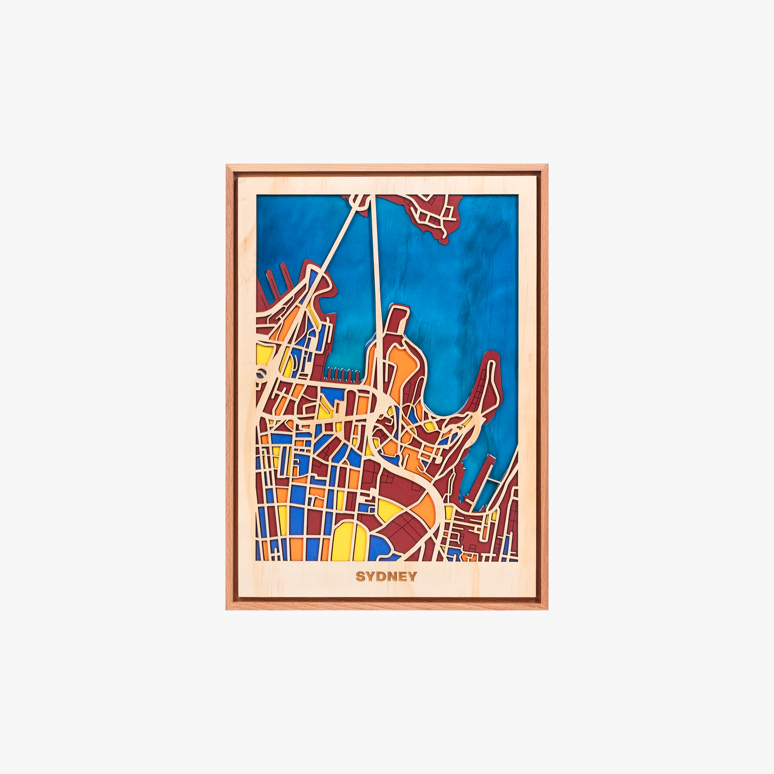Wooden Wall Art - Australia City Maps