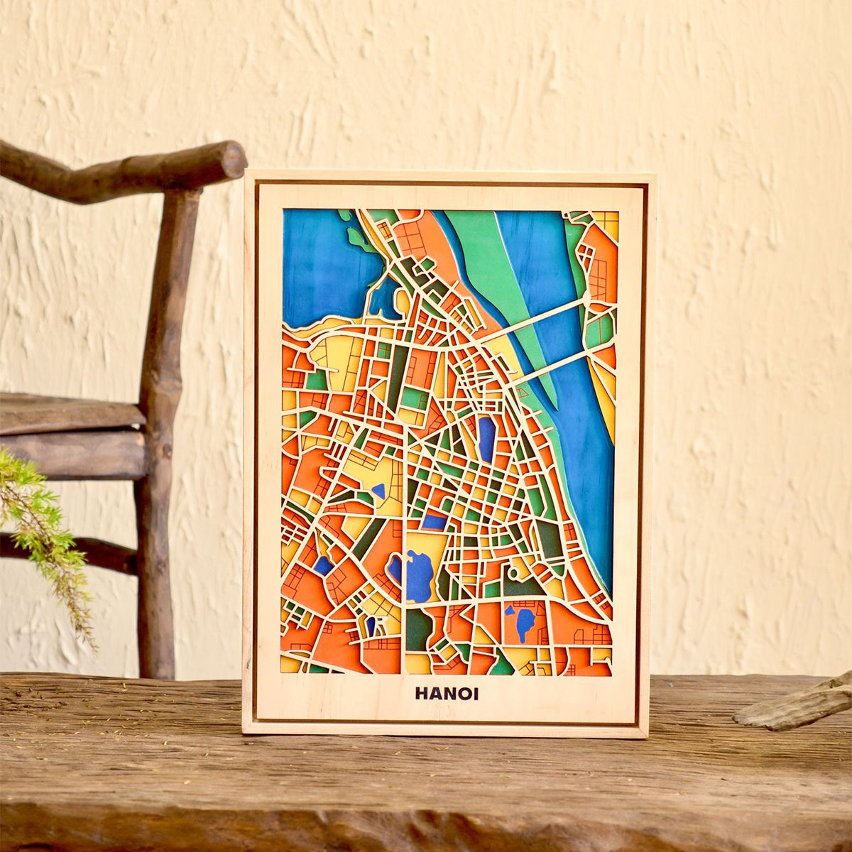  Vietnam Wooden City Map Collection-534