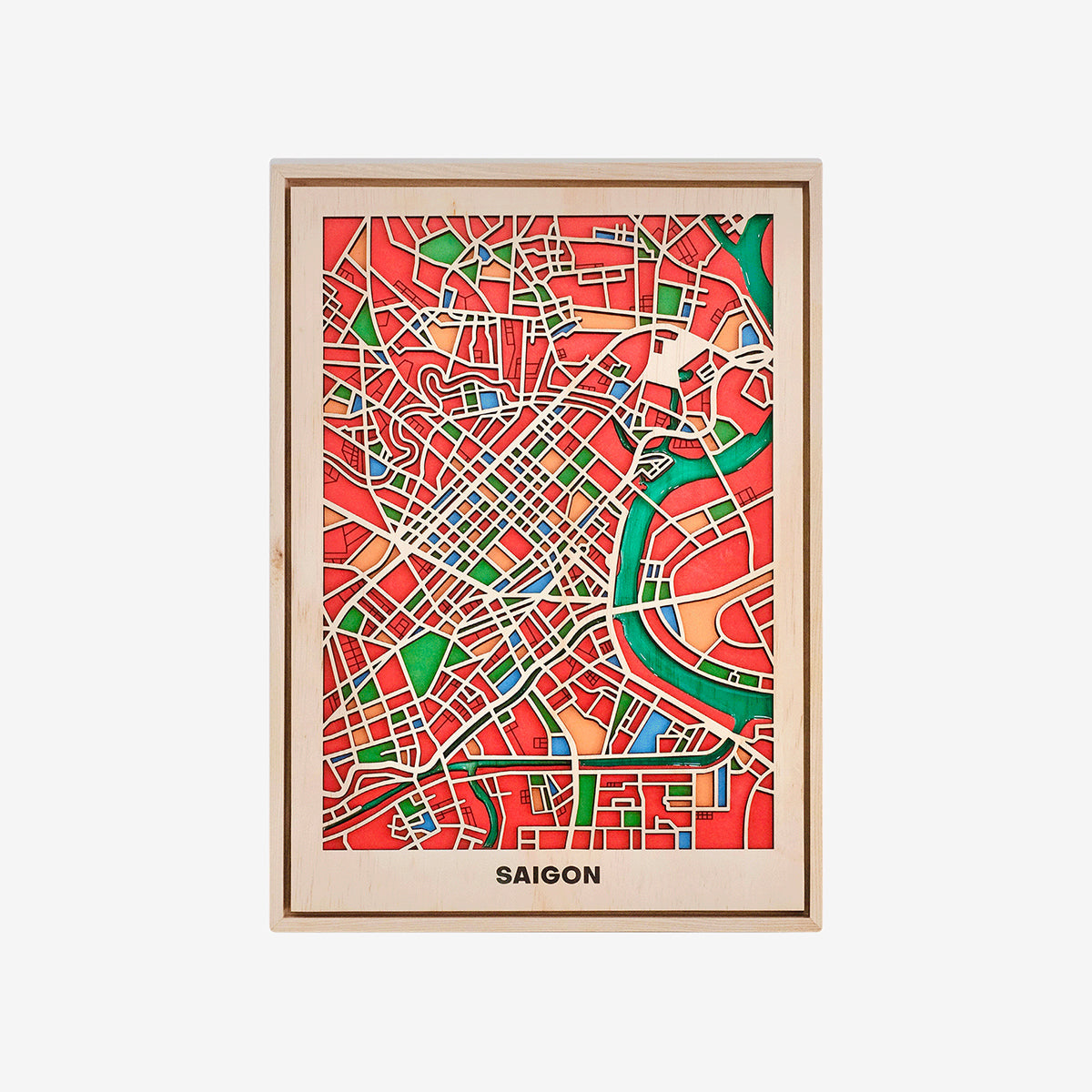 Vietnam Wooden City Map Collection-551
