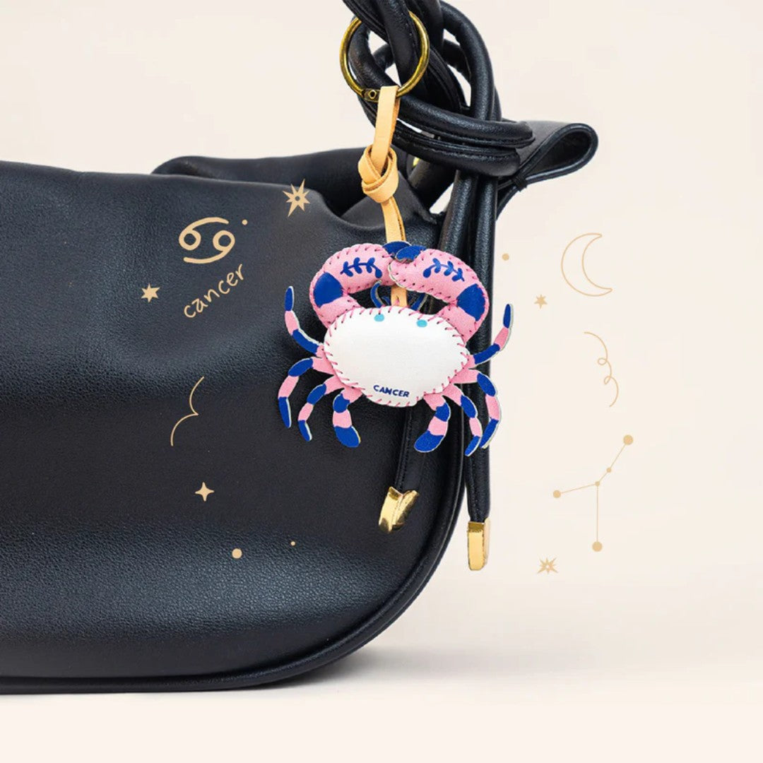 Zodiac Leather Bag Charm | Tick & Pick – The Craft House Au